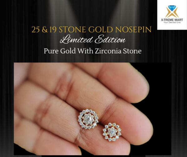 25 Stone Gold Nose Pin - Image 3